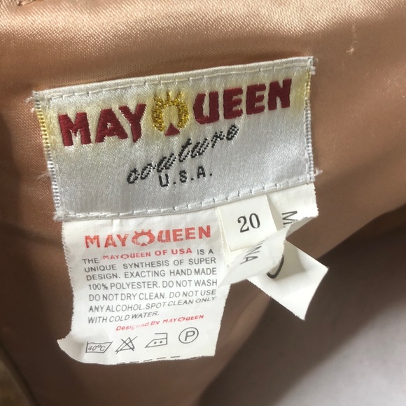 May Queen gold beaded evening gown - Picture 7 of 8